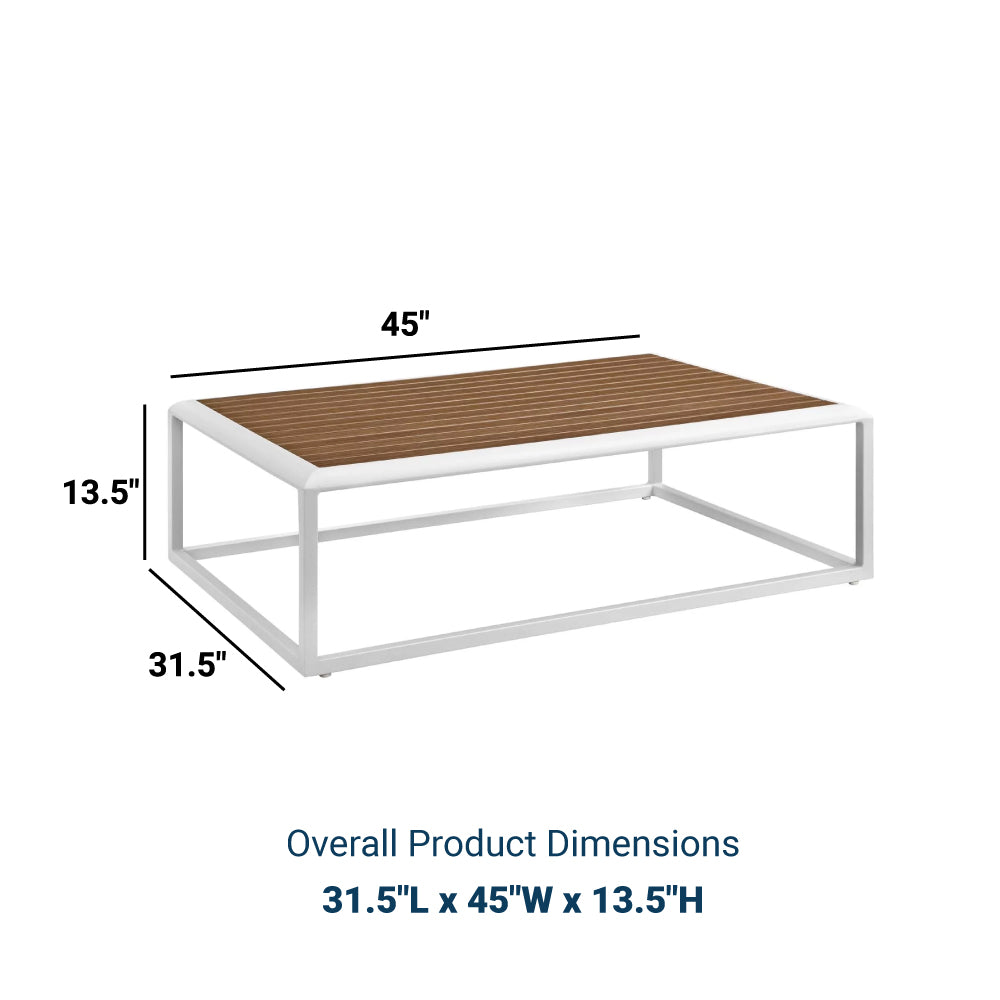 Stance Outdoor Patio Aluminum Coffee Table - BUILDMYPLACE