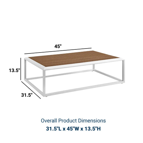 Stance Outdoor Patio Aluminum Coffee Table - BUILDMYPLACE