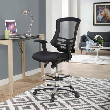 Calibrate Drafting Chair With Height Adjustable - Office Chair With Breathable Mesh Back