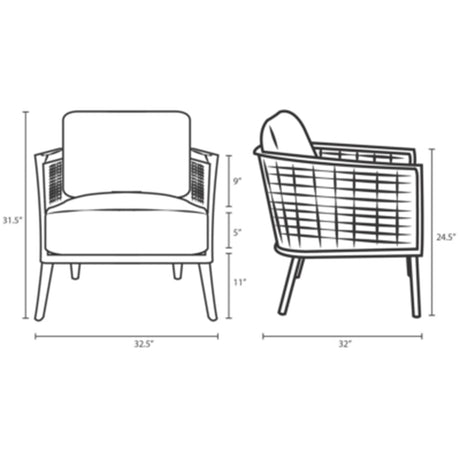 Stance Outdoor Patio Aluminum Armchair - BUILDMYPLACE