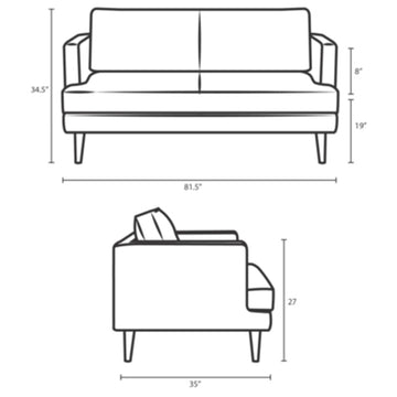 Agile Upholstered Fabric Sofa