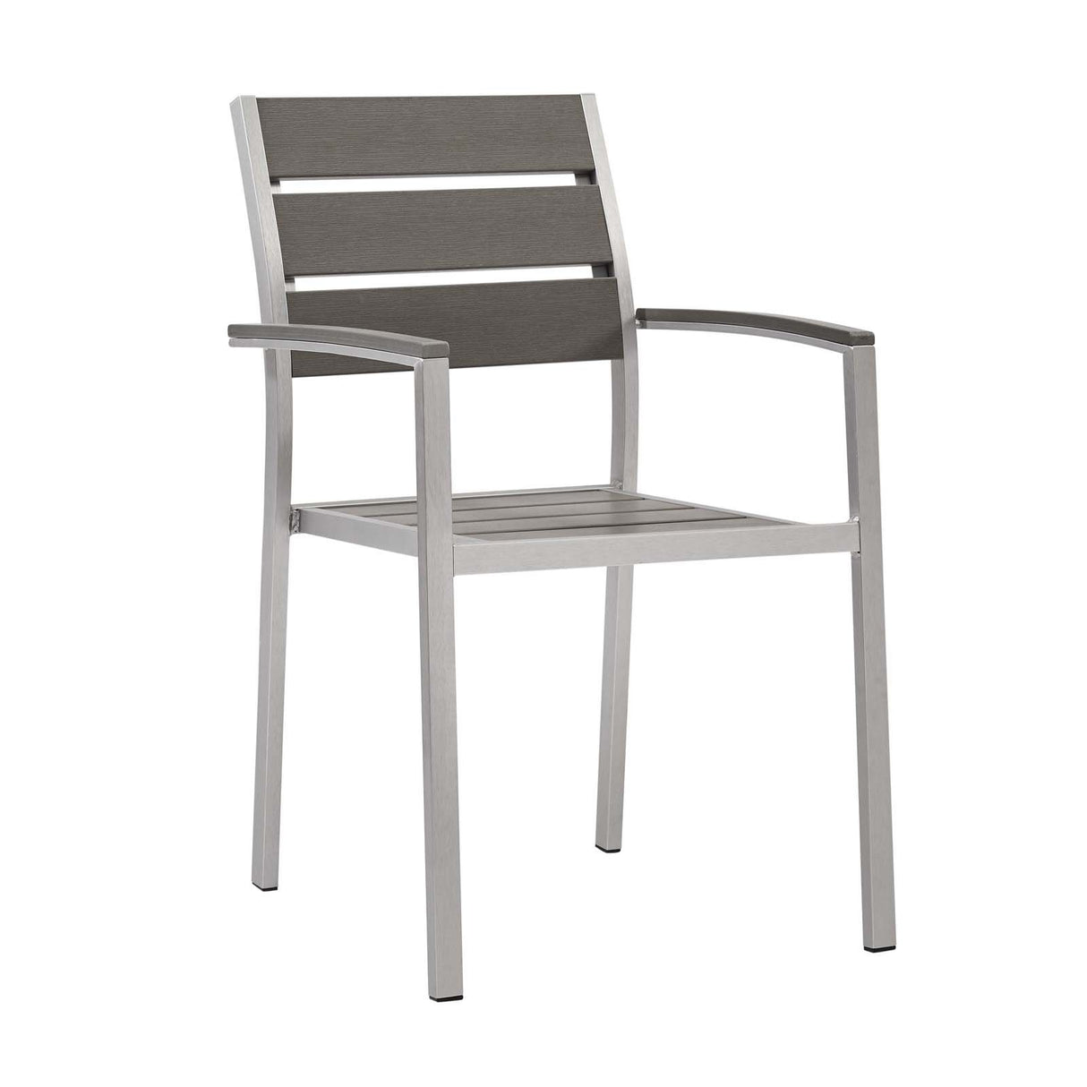 Shore Outdoor Patio Aluminum Dining Armchair - BUILDMYPLACE