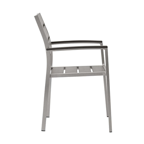 Shore Outdoor Patio Aluminum Dining Armchair - BUILDMYPLACE