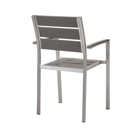Shore Outdoor Patio Aluminum Dining Armchair - BUILDMYPLACE
