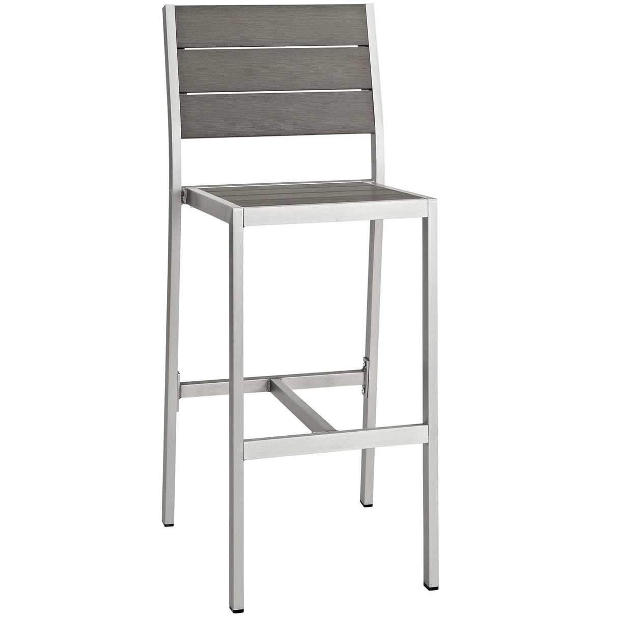 Shore Armless Bar Stool Outdoor Patio Aluminum Set Of 2 - BUILDMYPLACE