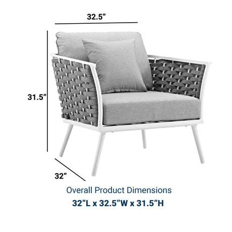 Stance Armchair Outdoor Patio Aluminum Set Of 2 - BUILDMYPLACE