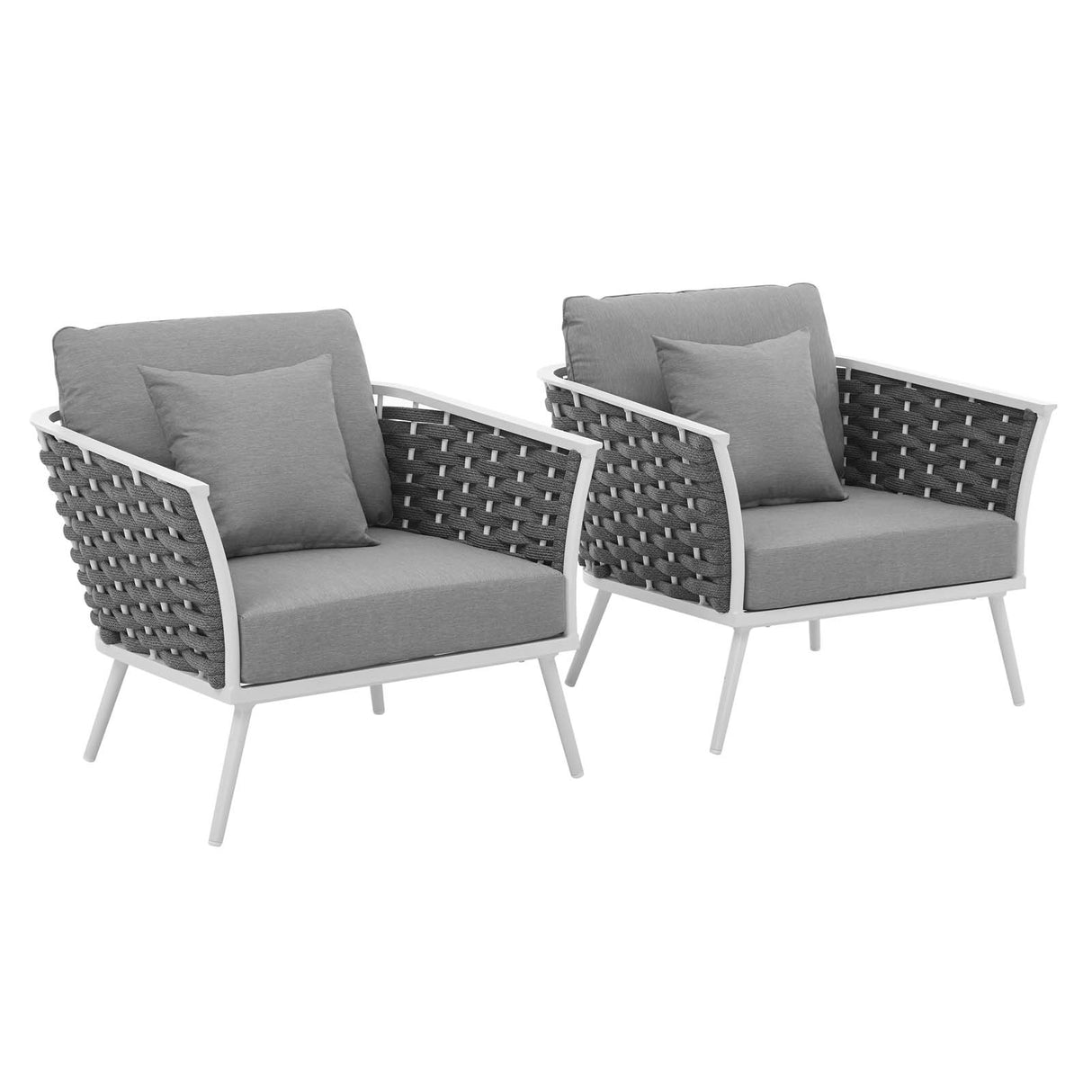 Stance Armchair Outdoor Patio Aluminum Set Of 2 - BUILDMYPLACE