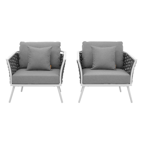 Stance Armchair Outdoor Patio Aluminum Set Of 2 - BUILDMYPLACE