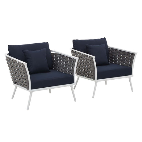 Stance Armchair Outdoor Patio Aluminum Set Of 2 - BUILDMYPLACE
