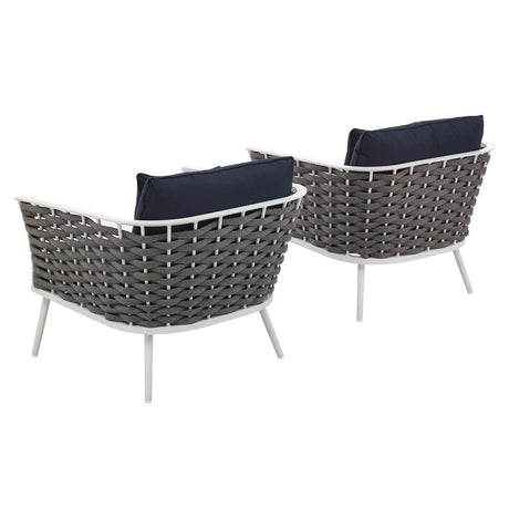 Stance Armchair Outdoor Patio Aluminum Set Of 2 - BUILDMYPLACE