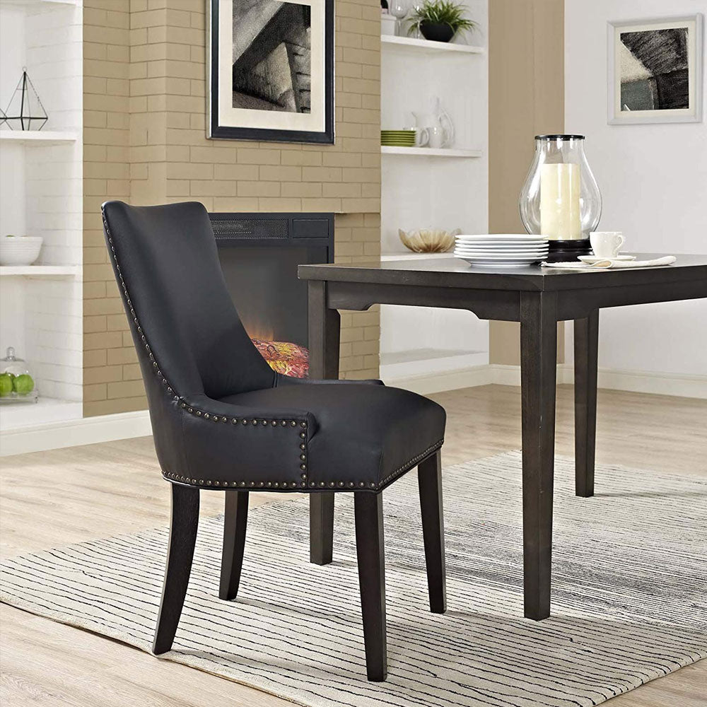 Modern Marquis Faux Leather Leisure Padded Dining Chair - Dining Table Set - BUILDMYPLACE