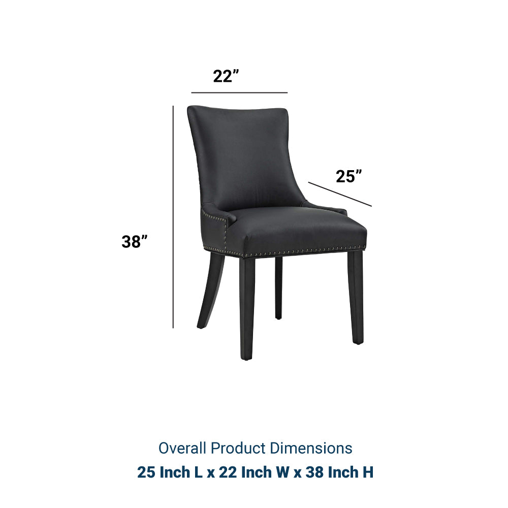 Modern Marquis Faux Leather Leisure Padded Dining Chair - Dining Table Set - BUILDMYPLACE