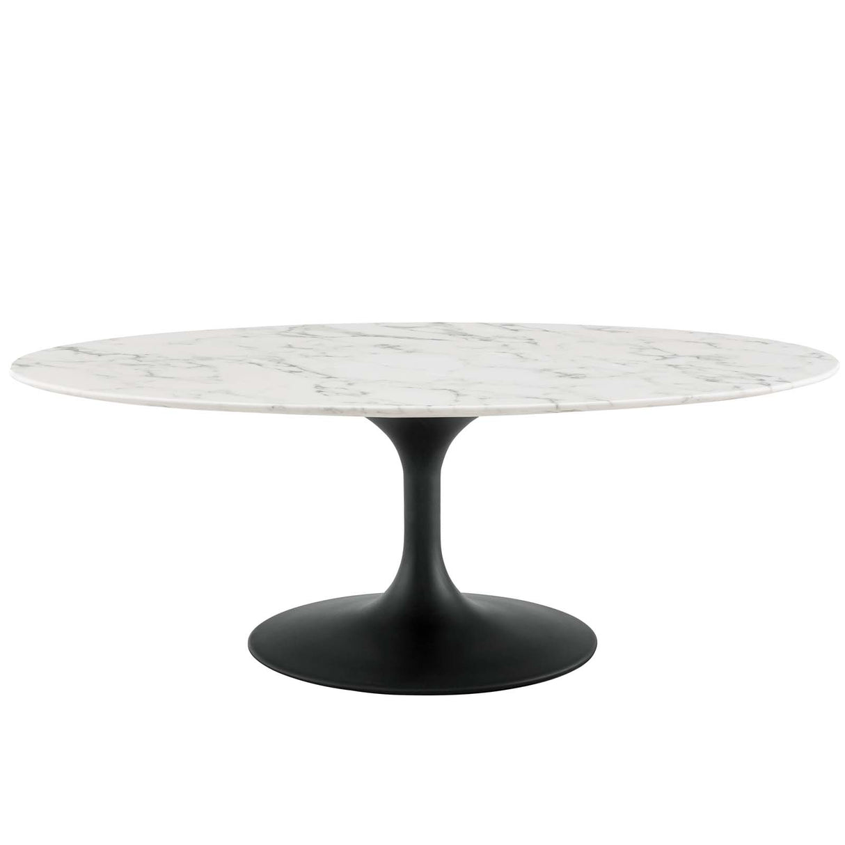 Lippa 48" Oval - Shaped Artificial Marble Top Coffee Table - Dining Table - BUILDMYPLACE