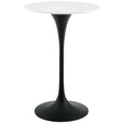 Lippa 28" Round Wood Bar Table In Black Stand - BUILDMYPLACE