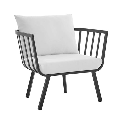 Riverside Outdoor Patio Aluminum Armchair - BUILDMYPLACE