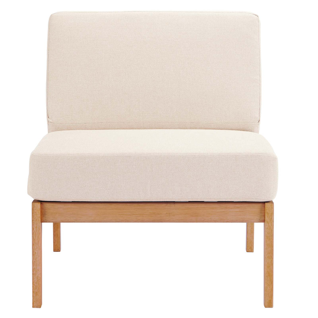Sedona Outdoor Patio Eucalyptus Wood Sectional Sofa Armless Chair