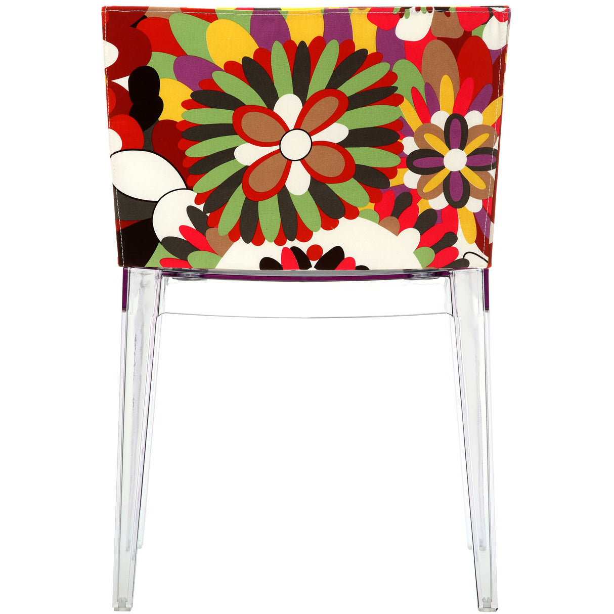 Vintage Flower Kitchen And Dining Side Chair - Fabric Dining Chair In Clear - BUILDMYPLACE