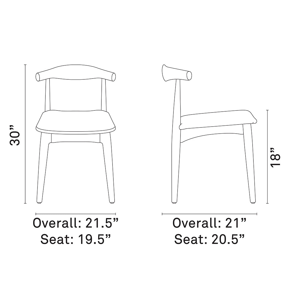 Mid - Century Modern Tracy Dining Side Chair - End Table Side Chair - BUILDMYPLACE