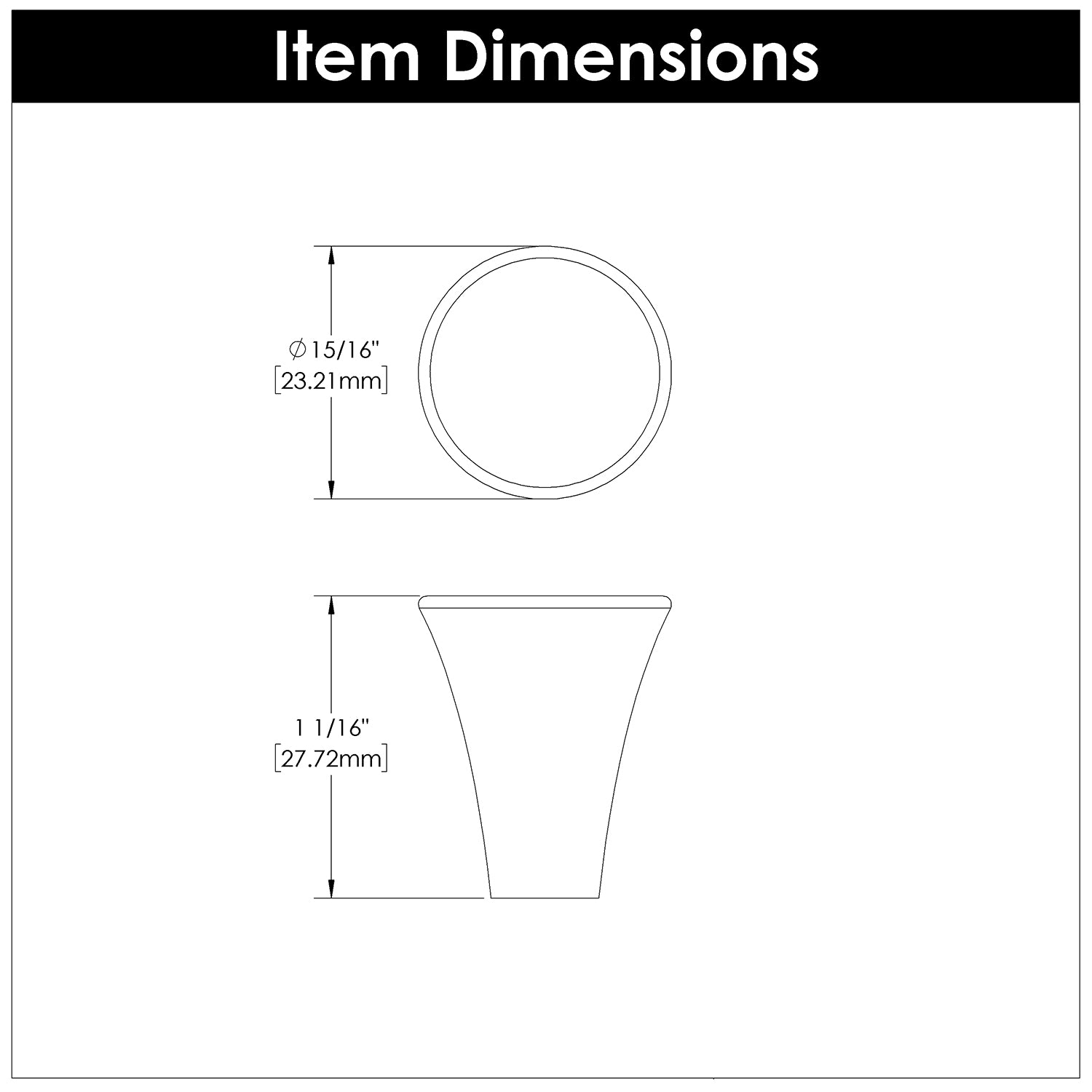 Knob 15/16 Inch Diameter - Maven Collection