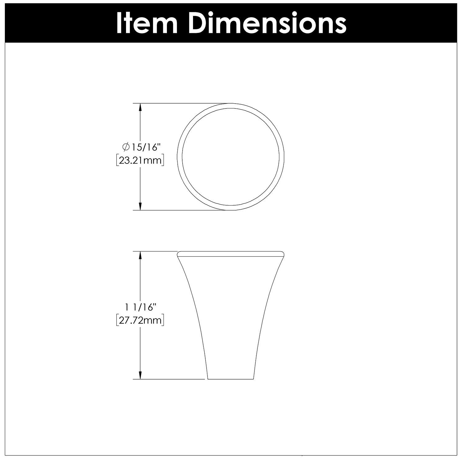 Knob 15/16 Inch Diameter - Maven Collection