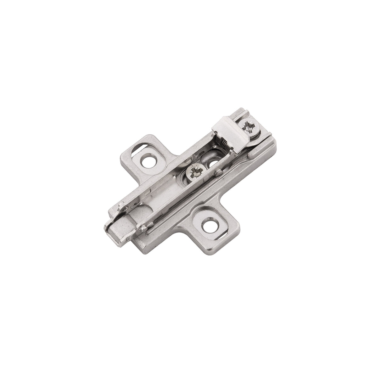 Hinge Concealed Frameless Self-Close Mounting Plate 0 mm (2 Hinges/Per Pack) in Polished Nickel - Hickory Hardware
