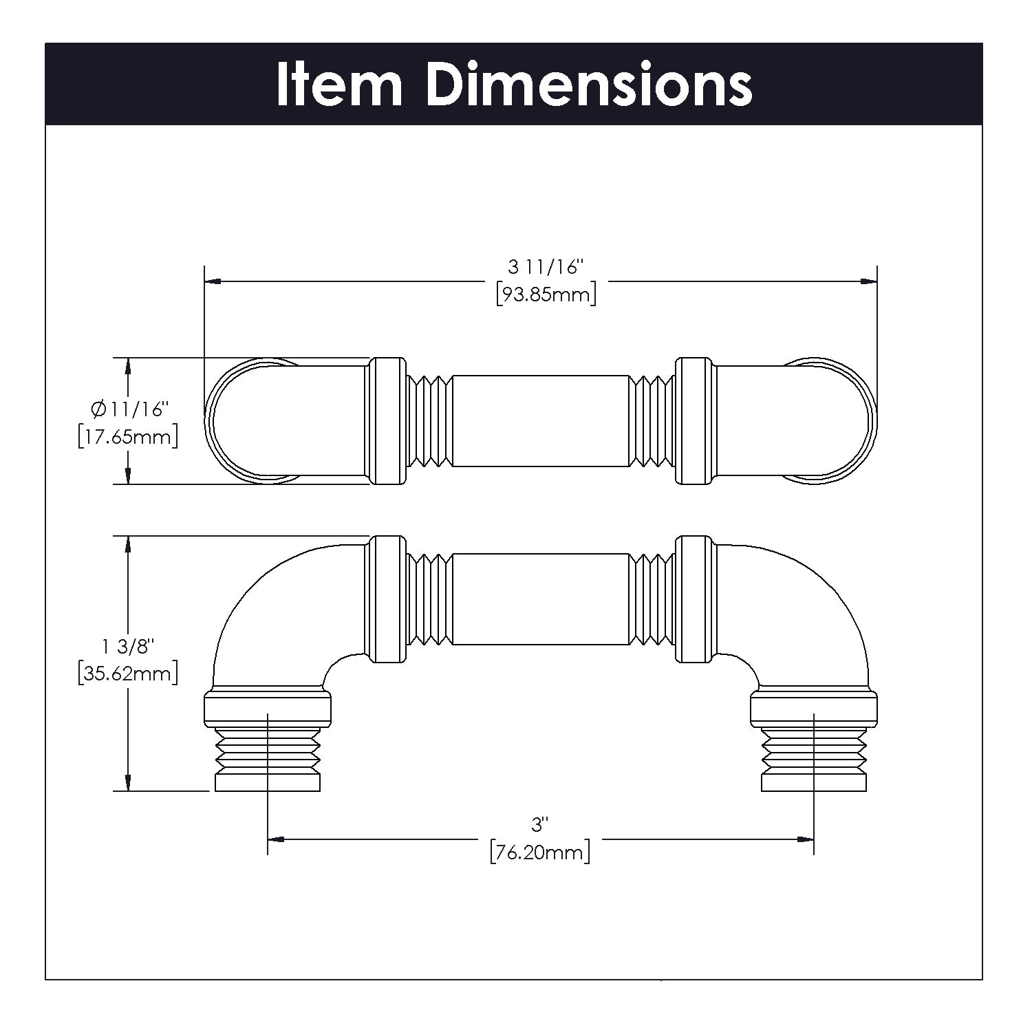 Kitchen Cabinet Pulls 3 Inch Center to Center - Hickory Hardware
