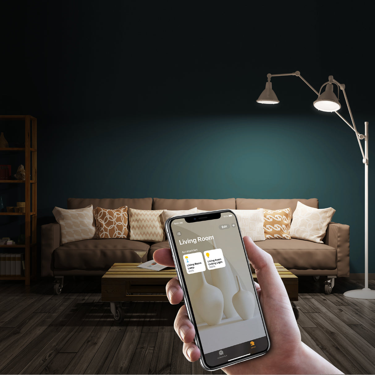 LED Smart Light Bulb, Apple HomeKit, 60W, 800 Lumens, RGBW, Color Changing & Tunable White