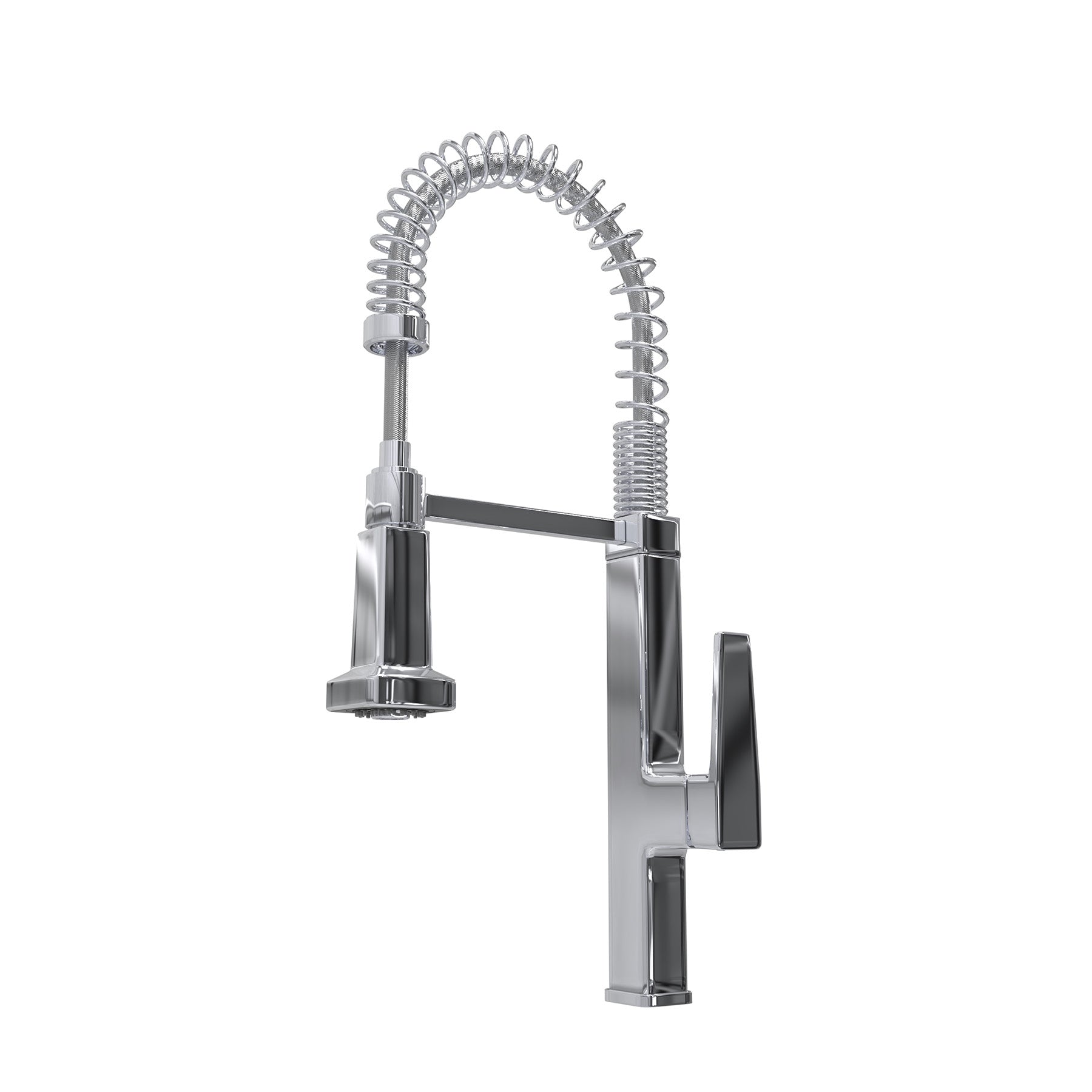 Pull Down Kitchen Faucet with Semi Pro Single Handle in Polished Chrom