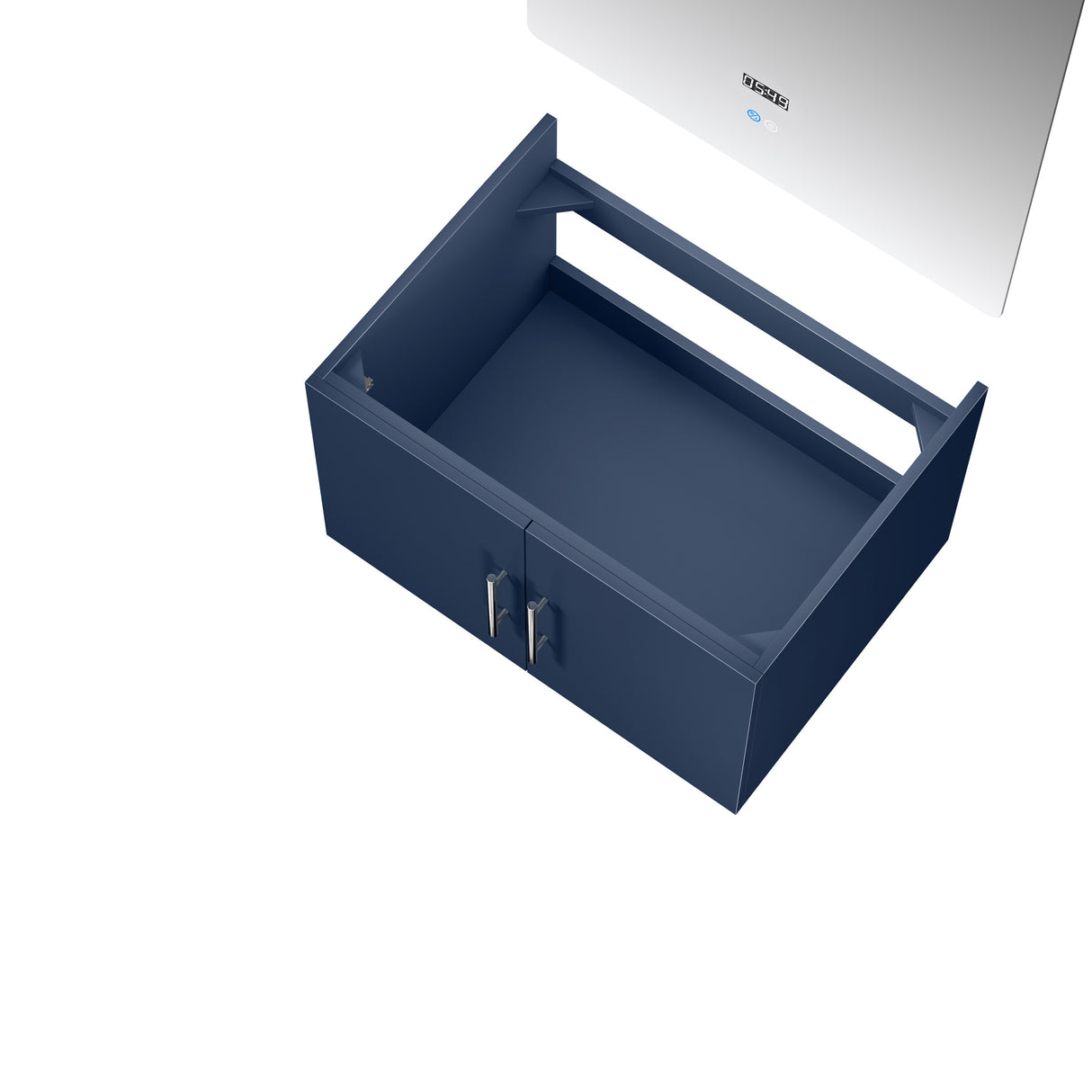 Geneva 30" Navy Blue Single Vanity, no Top and 30" LED Mirror