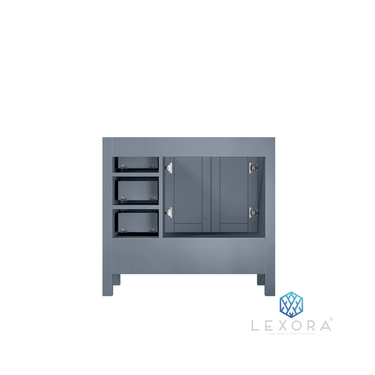 Jacques 36" Dark Grey Vanity Cabinet Only - Left Version