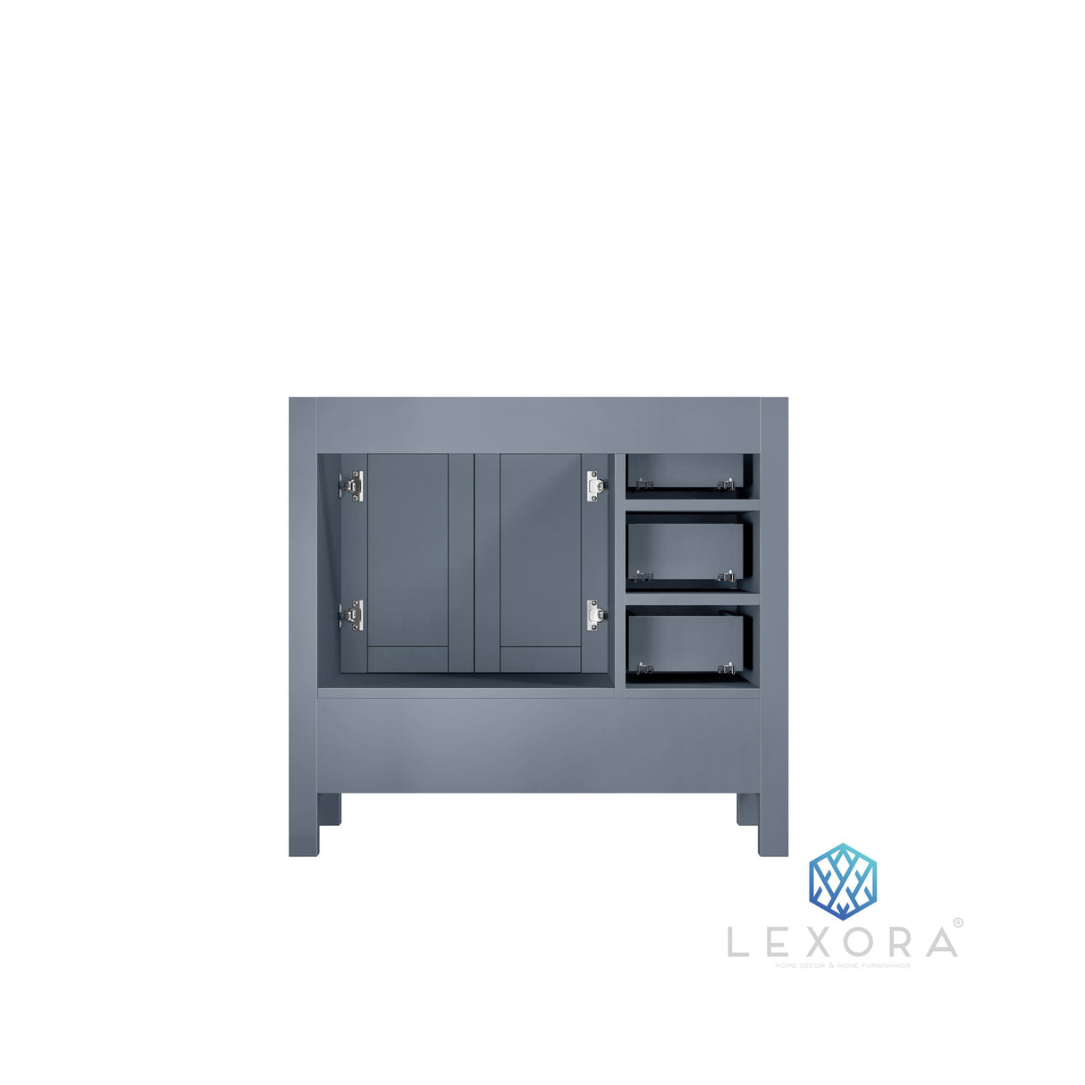 Jacques 36" Dark Grey Vanity Cabinet Only - Right Version