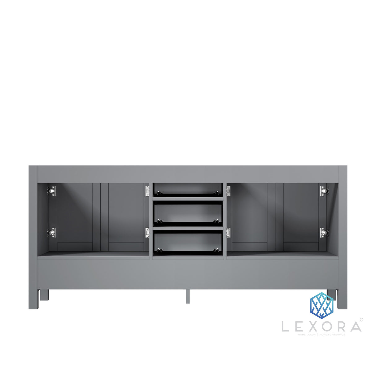 Jacques 72" Distressed Grey Vanity Cabinet Only