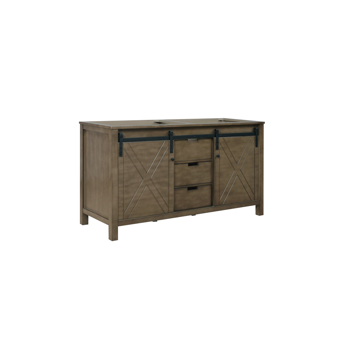 Marsyas 60" Rustic Brown Vanity Cabinet Only
