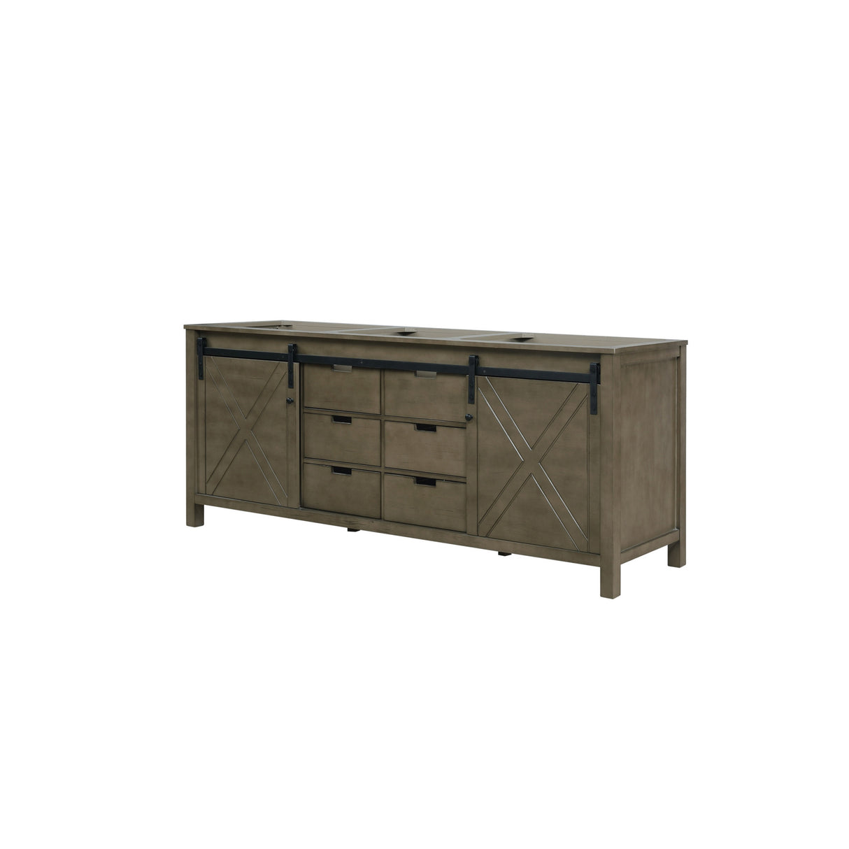 Marsyas 80" Rustic Brown Vanity Cabinet Only