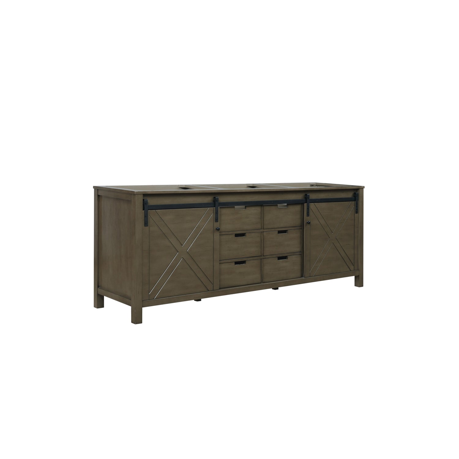 Marsyas 84" Rustic Brown Vanity Cabinet Only