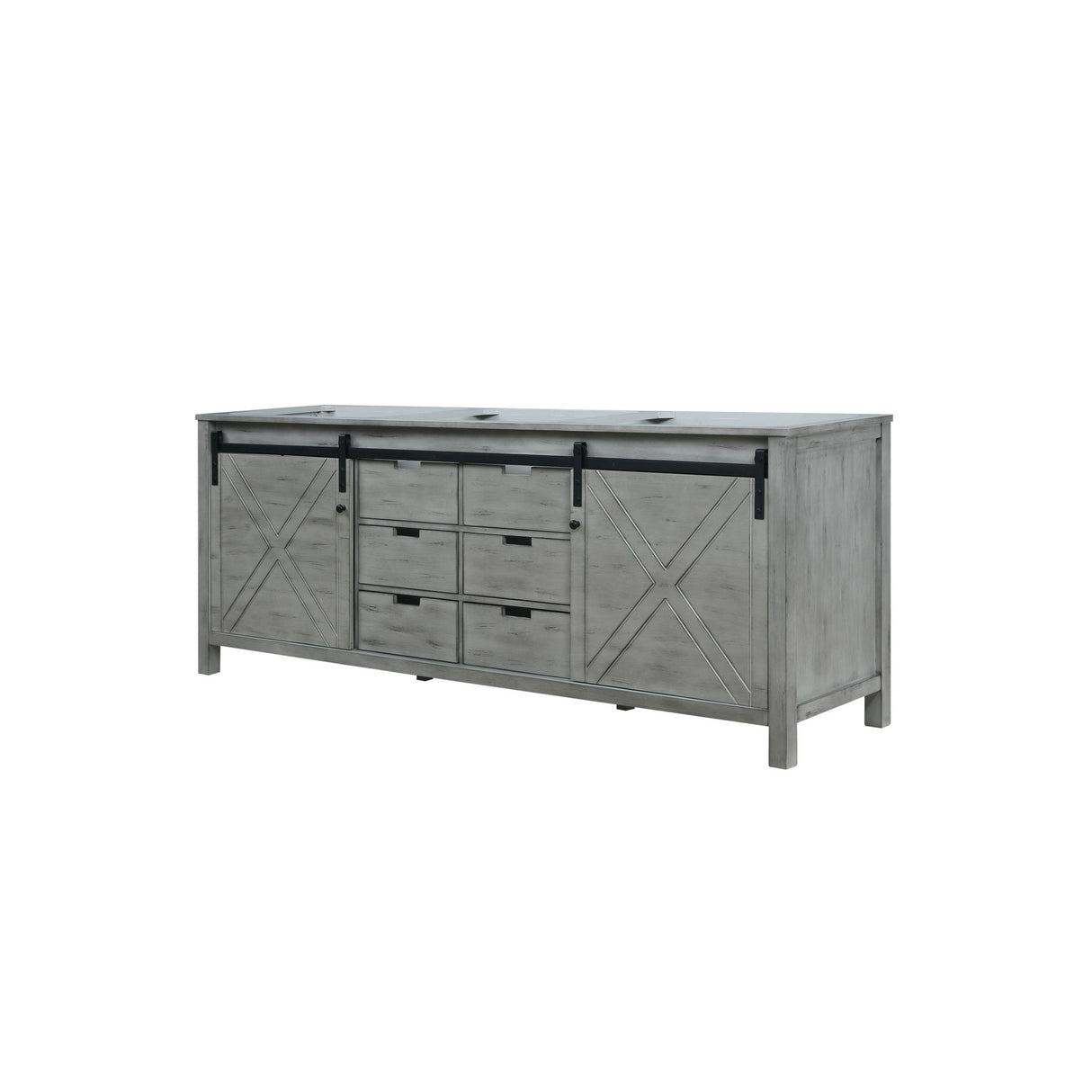 Marsyas 84" Ash Grey Vanity Cabinet Only