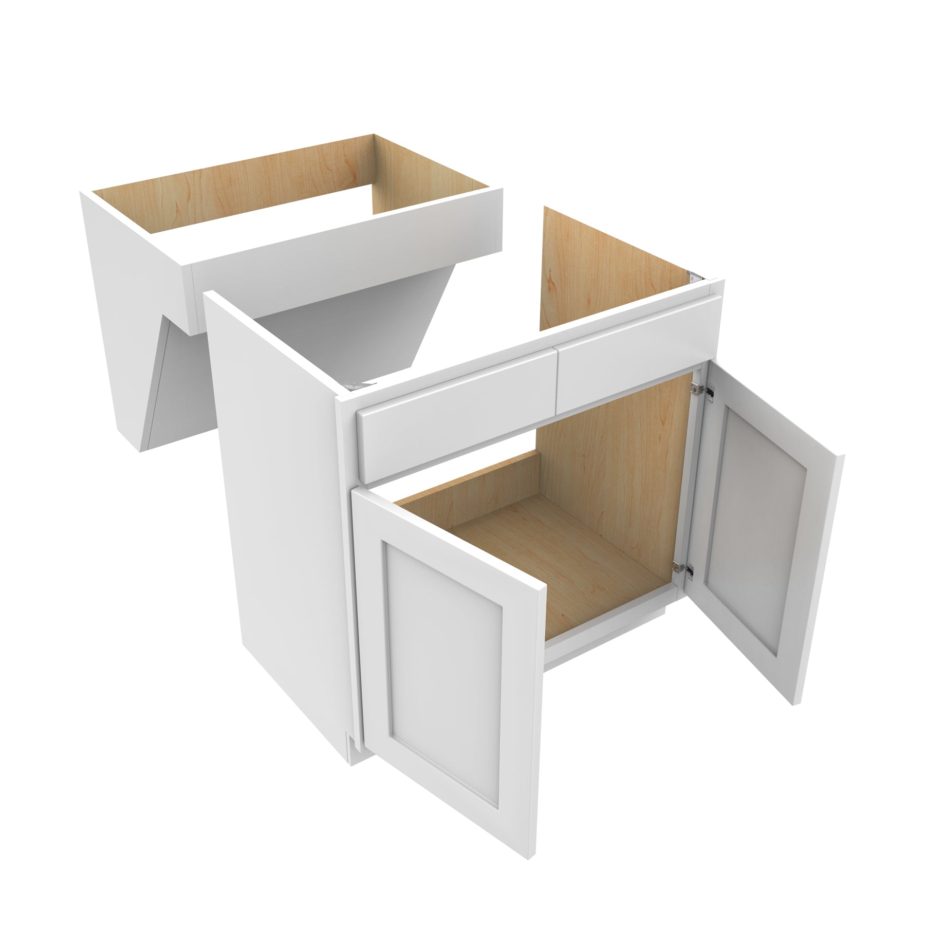 Luxor White - Handicap Removable Sink Base Cabinet | 33W x 34.5H x 24D