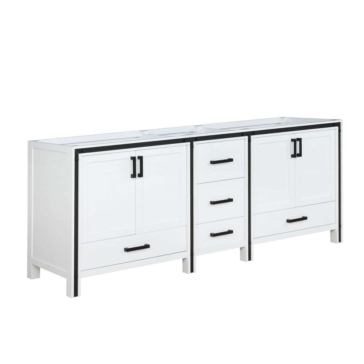 Ziva 84" White Vanity Cabinet Only