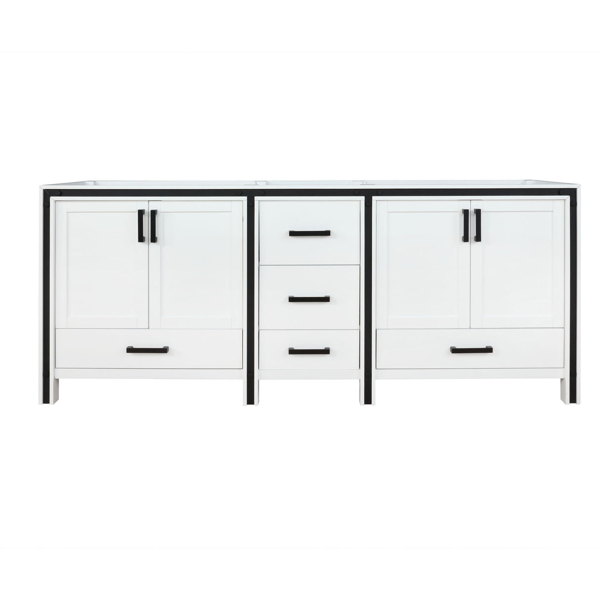 Ziva 84" White Vanity Cabinet Only