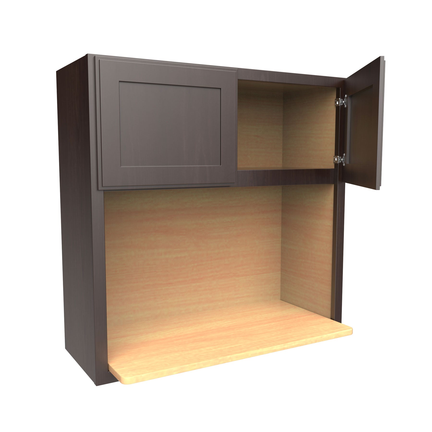 Luxor Espresso 30"W x 30"H x 12"D Microwave Wall