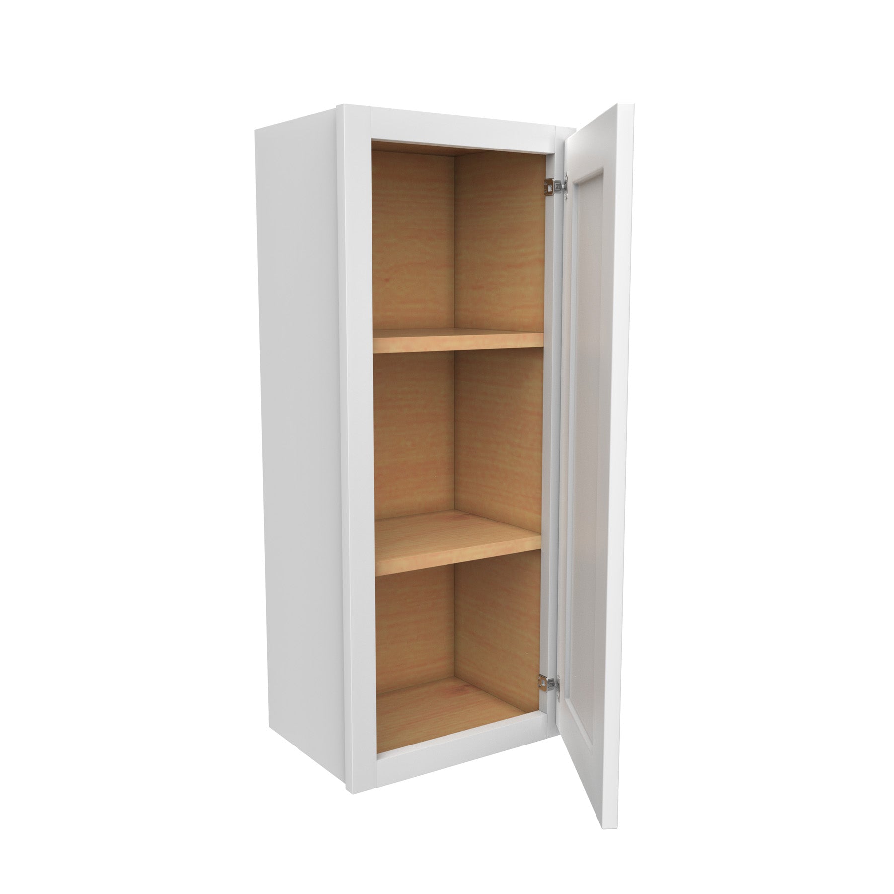 96 Inch High Single Door Tall Cabinet - Luxor White Shaker - Ready To