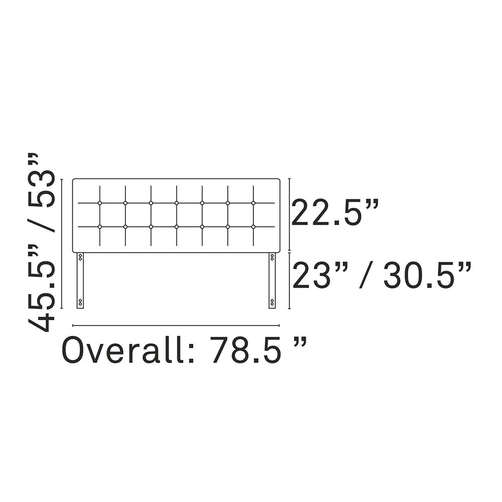 Modern Emily Tufted Performance Headboard - Farmhouse Style Bed Headboard - BUILDMYPLACE