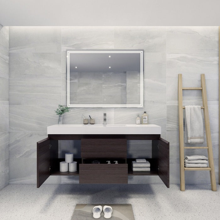 Fusion Floating / Wall Mounted Bathroom Vanity with Acrylic Sink