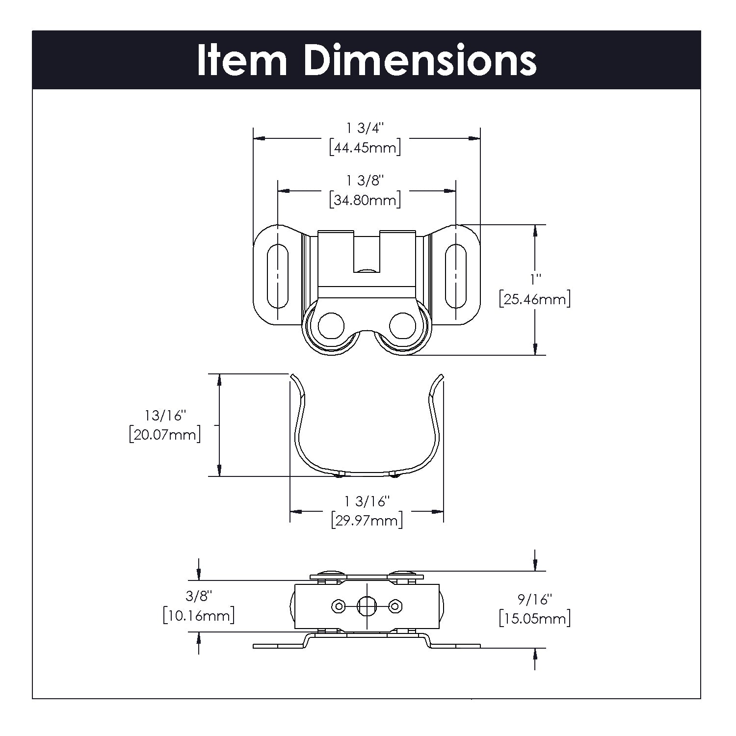 Magnetic Door Catch 1-3/8 Inch Center to Center Cadmium - Hickory Hardware