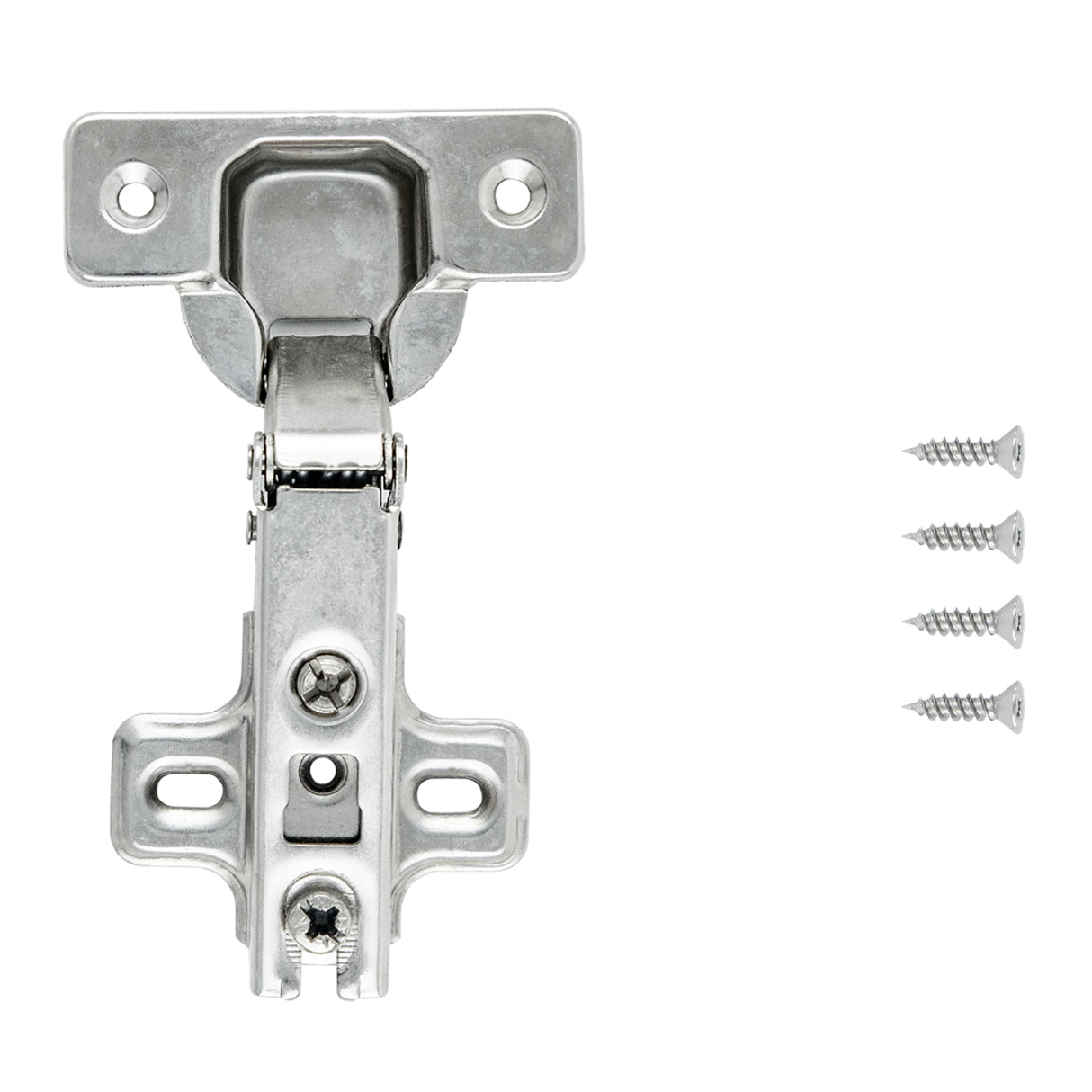 Hinge Concealed Full Overlay Frameless Self-Close in Polished Nickel - Hickory Hardware