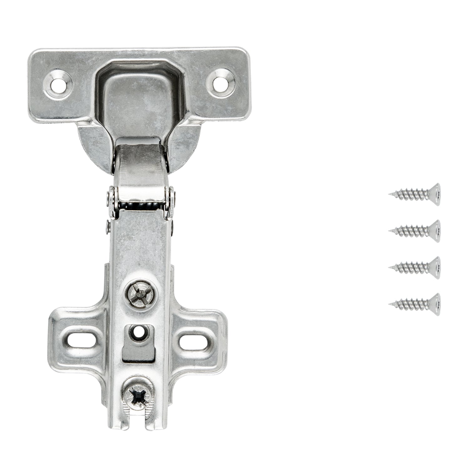 Hinge Concealed Full Overlay Frameless Self-Close in Polished Nickel - Hickory Hardware