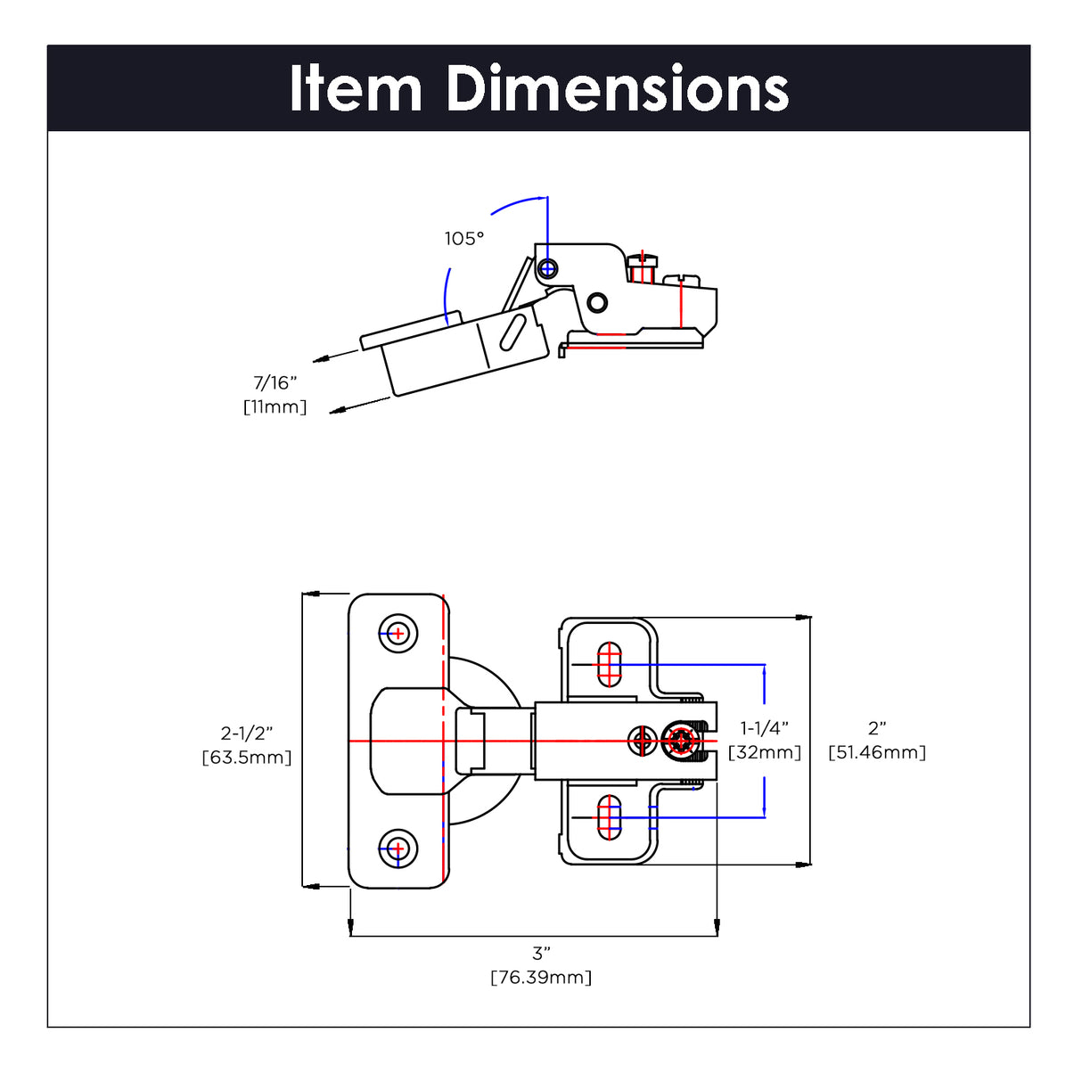 Hinge Concealed 1/2 Inch Overlay Face Frame Self-Close in Polished Nickel - Hickory Hardware