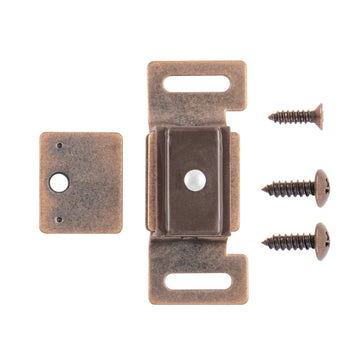 Door Catch Hardware 2 Inch Center to Center in Statuary Bronze - Hickory Hardware