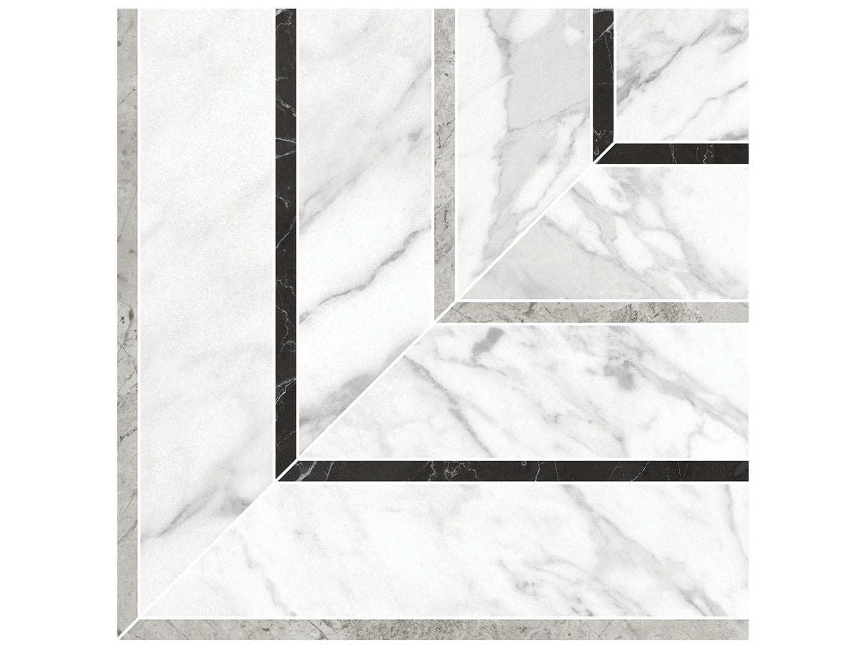 Picco La Marca Statuarietto Honed Glazed Porcelain Mosaic