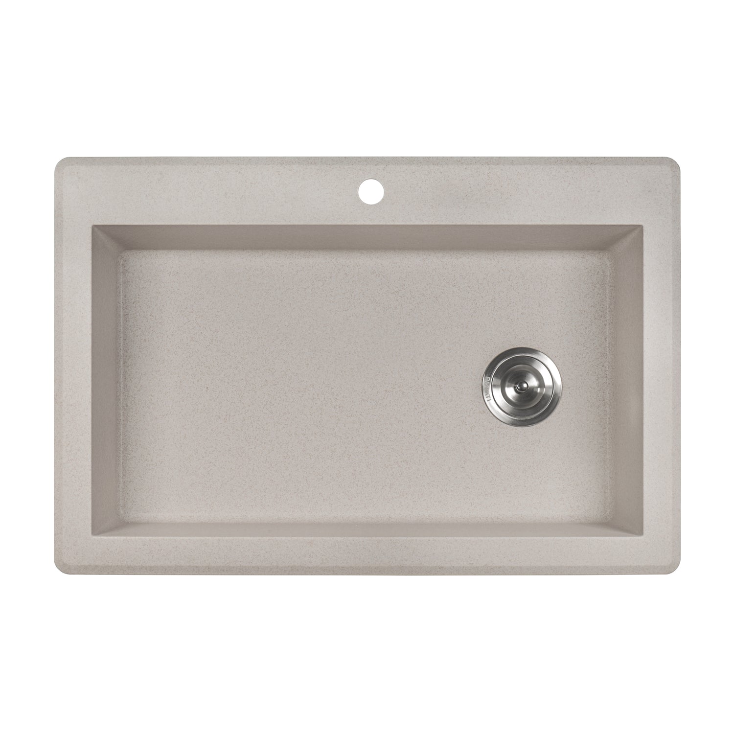 33 x 22 inch Drop-in Topmount Granite Composite Single Bowl Kitchen Sink